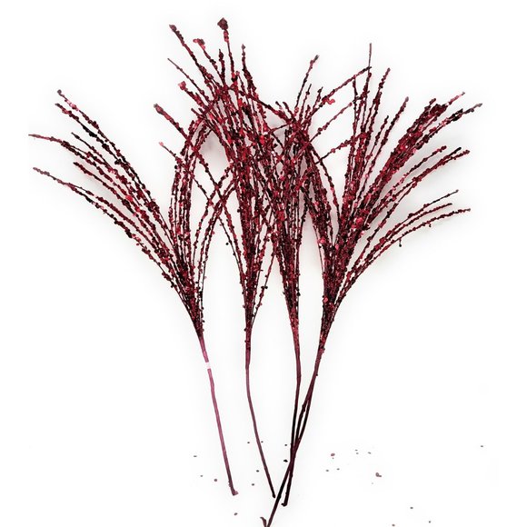 Twisted Twirl and Glitter Grass Red and Green Glitter Picks (Set of 8) - Picture 5 of 9